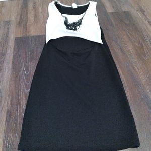 Dress,size Medium,black and white